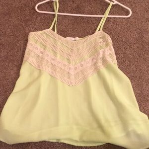 Pale Neon Yellow Tank Top